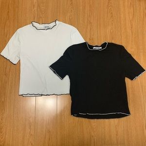 2/$10 Cropped, mock neck ZARA tops